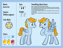 Size: 1920x1473 | Tagged: safe, artist:alexdti, oc, oc:azure arc, pegasus, pony, male, reference sheet, solo, stallion