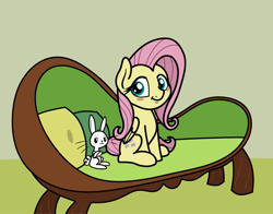 Size: 2048x1606 | Tagged: safe, artist:ewoudcponies, angel bunny, fluttershy, pony, rabbit, g4, animal, couch, duo, female