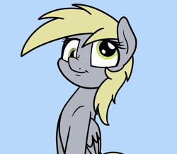 Size: 2047x1779 | Tagged: safe, artist:ewoudcponies, derpy hooves, pegasus, pony, g4, blue background, female, simple background, solo