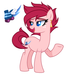 Size: 1550x1670 | Tagged: safe, artist:skyfallfrost, oc, oc only, oc:ruby dare, earth pony, pony, g4, female, mare, simple background, solo, transparent background