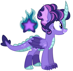 Size: 1653x1629 | Tagged: safe, artist:strawberry-spritz, oc, oc only, dracony, dragon, hybrid, female, interspecies offspring, offscreen character, offspring, parent:sludge (g4), parent:twilight sparkle, simple background, solo, transparent background