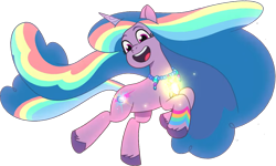 Size: 1375x827 | Tagged: safe, edit, edited screencap, editor:pascalmulokozi2, screencap, izzy moonbow, pony, unicorn, g5, my little pony: tell your tale, the blockywockys, spoiler:g5, spoiler:my little pony: tell your tale, spoiler:tyts02e00, background removed, female, horn, izzy rainbow, mare, not a vector, nova charm, open mouth, open smile, simple background, smiling, solo, transparent background, unshorn fetlocks