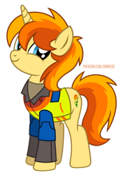 Size: 776x1100 | Tagged: safe, artist:jennieoo, oc, oc only, oc:tulip line, pony, unicorn, g4, commission, horn, looking at you, osha certified, simple background, smiling, smiling at you, solo, transparent background, vector