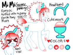 Size: 2048x1536 | Tagged: safe, artist:heartwoozy, oc, oc only, oc:mimi, earth pony, pony, female, headband, mare, reference sheet, simple background, solo, white background