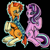Size: 2000x2000 | Tagged: safe, artist:redactedhaunt, starlight glimmer, sunburst, pony, unicorn, g4, black background, cloak, clothes, duo, duo male and female, facial hair, female, glasses, goatee, horn, looking at each other, looking at someone, male, mare, ship:starburst, shipping, simple background, smiling, smiling at each other, stallion, straight, sunburst's cloak, unshorn fetlocks
