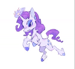 Size: 1409x1285 | Tagged: safe, artist:_night_milk, rarity, pony, unicorn, g4, horn, magic, simple background, solo, white background