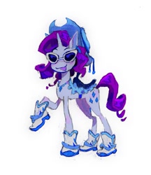 Size: 1092x1261 | Tagged: safe, artist:_night_milk, rarity, pony, unicorn, g4, boots, cowboy boots, cowboy hat, hat, horn, saddle, shoes, simple background, solo, tack, thin, white background