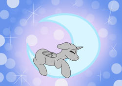 Size: 4092x2893 | Tagged: safe, artist:serenemyst, alicorn, pony, commission, moon, your character here