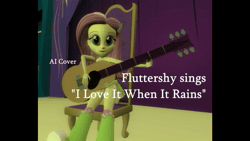 Size: 1920x1080 | Tagged: safe, ai assisted, ai content, artist:didgereethebrony, fluttershy, human, equestria girls, g4, 3d, ai cover, animated, female, gmod, guitar, i love it when it rains, musical instrument, rvc, singing, solo, the wiggles