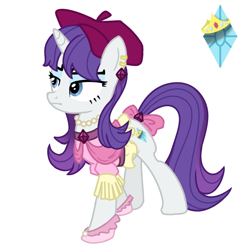 Size: 628x628 | Tagged: safe, artist:3998572077, rarity, g4, redesign, simple background, solo, white background