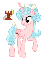 Size: 1080x1389 | Tagged: safe, artist:xinjinjumin293104353261, cozy glow, alicorn, pony, g4, alicornified, cozycorn, fiction:empire of friendship, race swap, redesign, simple background, solo, white background