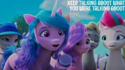 Size: 1280x720 | Tagged: safe, edit, edited screencap, editor:quoterific, screencap, diggy, izzy moonbow, pipp petals, sander, zipp storm, earth pony, pegasus, pony, unicorn, g5, my little pony: make your mark, my little pony: make your mark chapter 2, the cutie mark mix-up, spoiler:g5, spoiler:my little pony: make your mark, spoiler:my little pony: make your mark chapter 2, spoiler:mymc02e05, female, folded wings, hoof heart, horn, male, mare, stallion, underhoof, unshorn fetlocks, upside-down hoof heart, wings