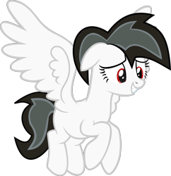 Size: 7039x7271 | Tagged: safe, artist:retroponybro, oc, oc only, pegasus, base used, female, flying, full body, inkscape, mare, simple background, smiling, transparent background, vector