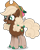 Size: 2000x2511 | Tagged: safe, artist:cirillaq, oc, oc:golden delicious, earth pony, pony, g4, female, hat, mare, simple background, solo, transparent background