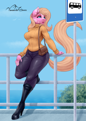 Size: 2193x3100 | Tagged: safe, artist:vanderlei-ramos, oc, earth pony, anthro, breasts, solo