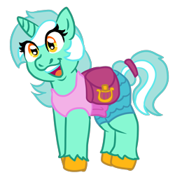 Size: 2000x2000 | Tagged: safe, lyra heartstrings, unicorn, g4, clothes, digital art, equestria girls outfit, horn, smiling, solo
