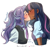 Size: 841x783 | Tagged: safe, artist:axialux, starlight glimmer, twilight sparkle, human, g4, blushing, dark skin, duo, eyes closed, female, humanized, kiss on the lips, kissing, lesbian, necktie, ship:twistarlight, shipping, simple background, waistcoat, white background