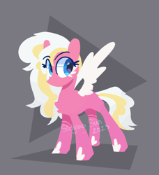 Size: 1520x1666 | Tagged: safe, artist:singingsun, oc, oc only, pegasus, pony, abstract background, concave belly, female, simple background, slender, solo, thin, white wings, wings