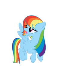 Size: 1713x2107 | Tagged: safe, artist:xinjinjumin293104353261, rainbow dash, pony, g4, fiction:empire of friendship, redesign, simple background, solo, white background