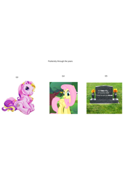 Size: 1240x1754 | Tagged: safe, artist:comicfield, edit, fluttershy, fluttershy (g3), earth pony, pegasus, pony, g3, g4, g5, gravestone, meme, op can't let go, op started shit, sad, simple background, white background