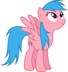 Size: 1933x2048 | Tagged: safe, artist:deratrox, artist:marthageneric1999, color edit, edit, vector edit, firefly, pegasus, pony, buckball season, g1, g4, season 6, .svg available, colored, cute, female, flyabetes, g1 to g4, generation leap, looking up, mare, simple background, smiling, solo, transparent background, vector