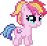 Size: 68x66 | Tagged: safe, artist:botchan-mlp, toola roola, earth pony, pony, g4, animated, desktop ponies, female, filly, foal, gif, pixel art, simple background, solo, sprite, transparent background