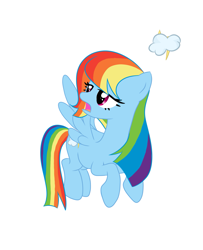 Size: 1713x2107 | Tagged: safe, artist:xinjinjumin293104353261, rainbow dash, pony, g4, fiction:empire of friendship, redesign, simple background, solo, white background