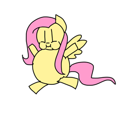 Size: 1280x1280 | Tagged: artist needed, safe, fluttershy, pegasus, g4, female, fetish, inflation, mare, puffy cheeks, simple background, smiling, spherical inflation, white background