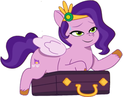 Size: 941x745 | Tagged: safe, edit, edited screencap, editor:pascalmulokozi2, screencap, pipp petals, pegasus, pony, g5, my little pony: tell your tale, sisters take flight, spoiler:g5, spoiler:my little pony: tell your tale, spoiler:tyts01e03, background removed, bag, female, not a vector, simple background, solo, transparent background