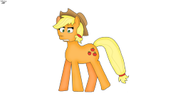 Size: 3000x1620 | Tagged: safe, artist:taylorliufilmsart, applejack, earth pony, pony, g4, applejack's hat, cowboy hat, hat, simple background, solo, transparent background