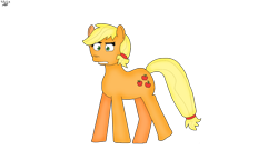 Size: 3000x1620 | Tagged: safe, artist:taylorliufilmsart, applejack, g4, female, simple background, solo, transparent background