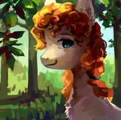 Size: 2975x2950 | Tagged: safe, artist:sivelu, pear butter, earth pony, pony, g4, chest fluff, ear fluff, female, looking at you, mare, solo