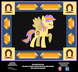 Size: 4254x3962 | Tagged: safe, artist:nathianexiztant, pegasus, pony, absurd resolution, eyes closed, female, libra, mare, poster, solo