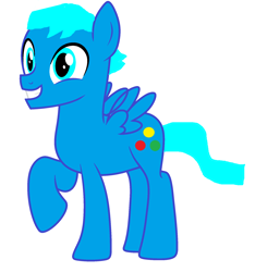 Size: 1832x1960 | Tagged: safe, artist:memeartboi, oc, pegasus, pony, candy, cool, cute, food, gumball, gumball watterson, handsome, handsome face, happy, male, pegasus oc, ponified, pony oc, puberty, simple background, smiling, squee, teenager, the amazing world of gumball, white background, wings, young stallion