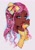 Size: 1276x1831 | Tagged: safe, artist:anniebunie, fluttershy, human, g4, arm warmers, bow, braid, bust, clothes, dark skin, ear piercing, earring, female, hair bow, humanized, jewelry, piercing, simple background, solo, white background