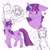 Size: 2048x2048 | Tagged: safe, artist:pasteljesterz, twilight sparkle, pony, unicorn, g4, coat markings, cute, dappled, female, floppy ears, jewelry, mare, regalia, simple background, sketch, sketch dump, solo, twiabetes, unicorn twilight, white background