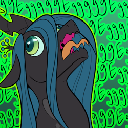 Size: 512x512 | Tagged: safe, artist:twoshoesmcgee, queen chrysalis, changeling, g4, egg, solo, sticker