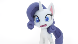 Size: 1920x1080 | Tagged: safe, screencap, rarity, pony, unicorn, g4, g4.5, my little pony: stop motion short, cute, horn, shocked, solo, the potion goes wrong! giant approaching