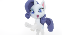 Size: 1920x1080 | Tagged: safe, edit, edited screencap, screencap, rarity, pony, unicorn, g4, g4.5, my little pony: stop motion short, angry, cute, horn, rearing