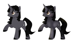 Size: 4432x2520 | Tagged: safe, artist:spectrumnightyt, oc, oc only, oc:obsidian, pony, unicorn, horn, male, simple background, solo, stallion, transparent background