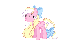 Size: 1280x720 | Tagged: safe, artist:rumadeshy, oc, oc only, oc:bay breeze, pegasus, pony, animated, bow, cute, dancing, eyes closed, female, flapping wings, gif, hair bow, happy, long mane, mare, ocbetes, pegasus oc, simple background, tail, tail bow, transparent background, wings