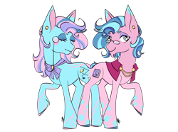 Size: 3508x2613 | Tagged: safe, artist:sugar lollipop, oc, oc only, earth pony, pony, adoptable, colored, conjoined, conjoined twins, cute, paypal, selling, siblings, simple background, transparent background, twins, ufo