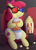 Size: 2416x3400 | Tagged: safe, artist:sweetielover, apple bloom, earth pony, pony, g4, 3d glasses, chair, cinema, diaper, diaper fetish, drink, drinking, female, fetish, filly, foal, food, glasses, high res, jewelry, necklace, older, popcorn, sitting, soda, solo