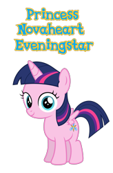 Size: 1417x2158 | Tagged: safe, anonymous artist, oc, oc only, oc:princess novaheart eveningstar, alicorn, pony, fanfic:cat's cradle, alicorn oc, author:shakespearicles, closed mouth, eyebrows, eyelashes, eyes open, female, filly, foal, horn, looking, looking at you, looking back, looking back at you, name, nostrils, parent:oc:prince aster novaheart, parent:oc:princess selene novaheart, parents:oc:novahearts, shakespearicles, simple background, solo, standing, text, transparent background, wings
