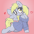 Size: 1900x1900 | Tagged: safe, artist:t72b, derpy hooves, pegasus, pony, g4, blushing, choker, clothes, cute, derpabetes, dress, female, heart, mare, sitting, solo, spread wings, sweater, sweater dress, weapons-grade cute, wings