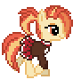 Size: 82x90 | Tagged: safe, artist:jaye, shimmy shake, earth pony, pony, g4, animated, cheerleader, cheerleader outfit, clothes, desktop ponies, female, mare, pixel art, simple background, solo, sprite, transparent background, trotting