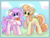 Size: 3000x2300 | Tagged: safe, artist:puppie, junebug, oc, oc:lilac breeze, butterfly, earth pony, pegasus, pony, adorabug, background pony, blushing, bow, cute, duo, grass, hair bow, heart, heart eyes, smiling, tail, tail bow, wingding eyes