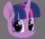 Size: 1600x1400 | Tagged: safe, artist:k. dale, twilight sparkle, pony, unicorn, g4, bust, female, gray background, head only, horn, movie accurate, simple background, solo