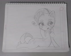 Size: 6482x5116 | Tagged: safe, rarity, unicorn, g4, cute, horn, pencil drawing, sketch, solo, traditional art