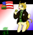 Size: 833x867 | Tagged: safe, artist:mistyrainbowfleece, earth pony, pony, bipedal, burger, clothes, food, glasses, hetalia, hoof hold, male, nation ponies, ponified, solo, united states